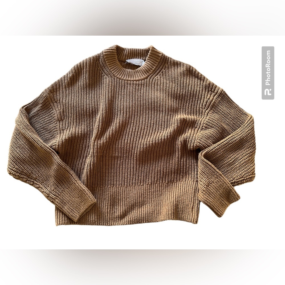 Organic cotton knit fisherman sweater